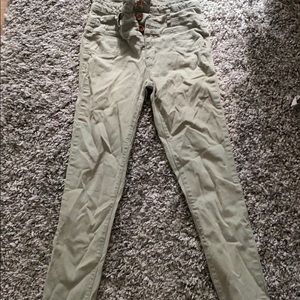 Light green high rise jeans